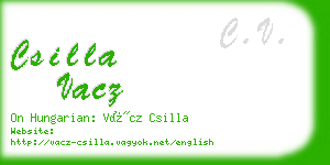 csilla vacz business card